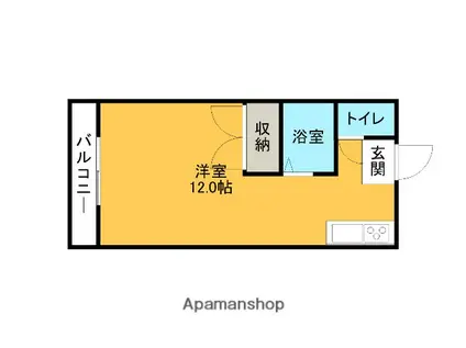 平成第二コーポ(ワンルーム/2階)の間取り写真