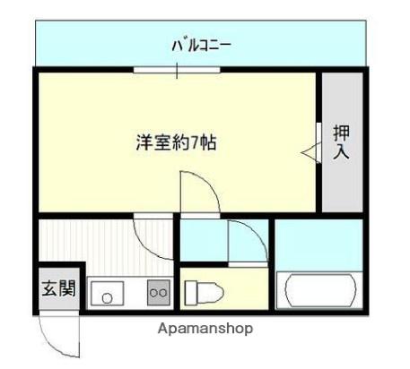 ネクスト元町(1K/2階)の間取り写真