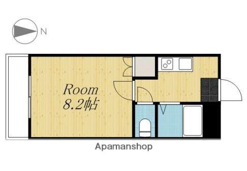 リベルテ(1K/2階)の間取り写真