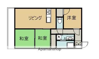 グランベール別府(3LDK/9階)の間取り写真