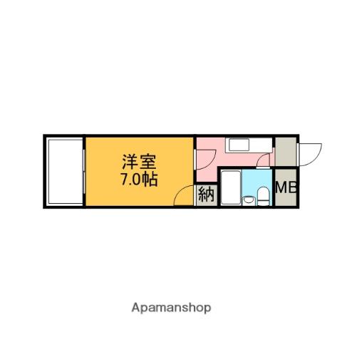Bハウジング(1K/3階)の間取り写真