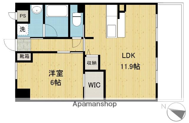 日豊本線 東別府駅 徒歩5分 6階建 築14年(1LDK/5階)の間取り写真