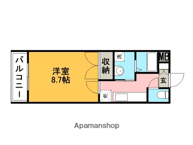 エクセレント一葉(1K/1階)の間取り写真