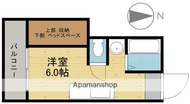 M・BOX(ワンルーム/3階)の間取り写真