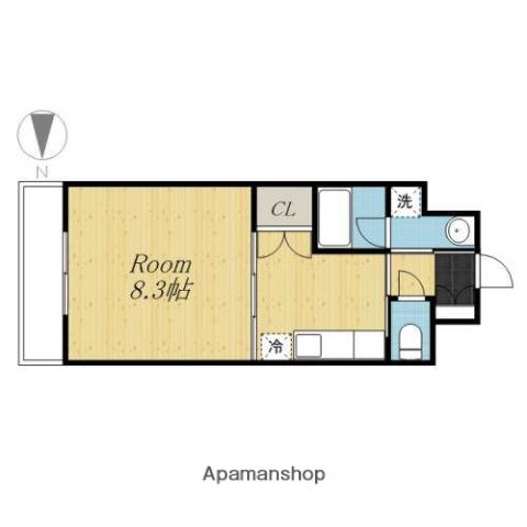 ステュディオ松村(1DK/3階)の間取り写真