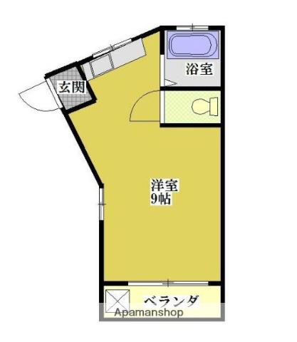 コーポエーワン(ワンルーム/2階)の間取り写真