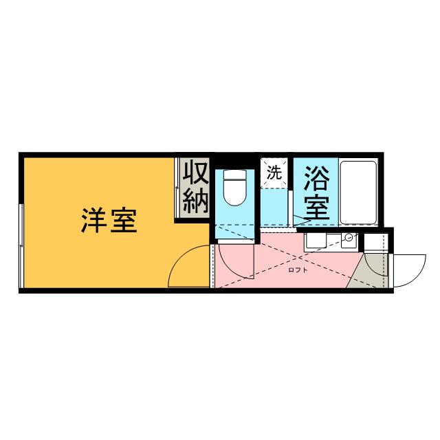 レオパレスドミール 別府(1K/1階)の間取り写真