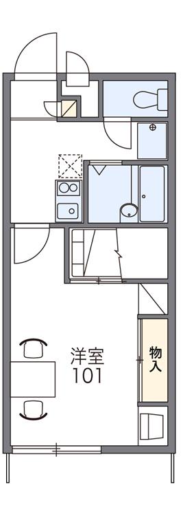 レオパレス新別府(1K/2階)の間取り写真