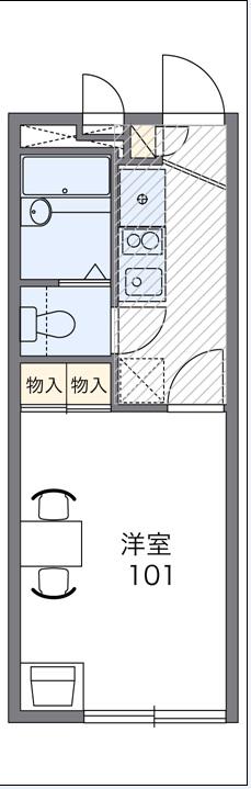 レオパレス福丸Ⅰ(1K/1階)の間取り写真
