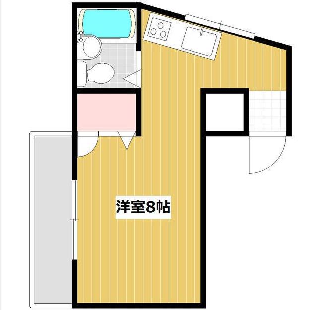 コーポ姫島(ワンルーム/1階)の間取り写真