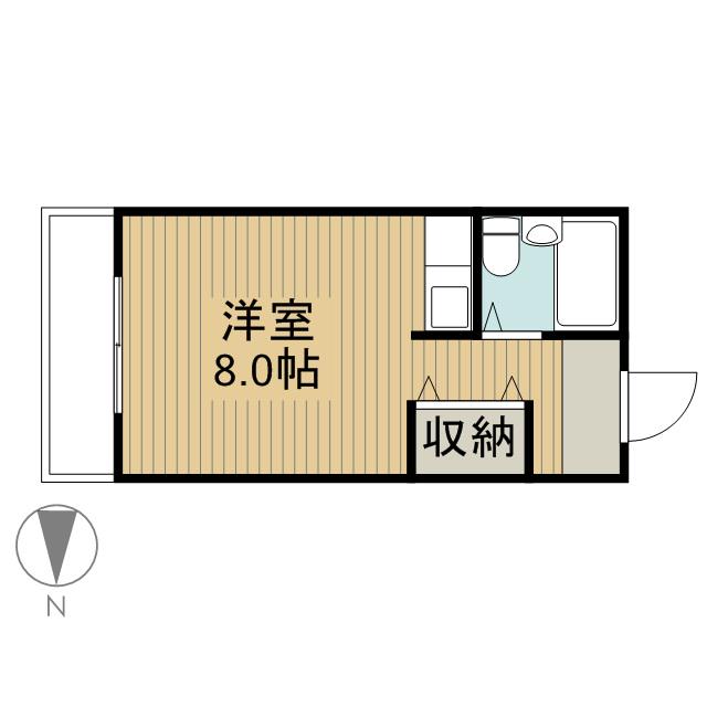 コーポ姫島(ワンルーム/1階)の間取り写真