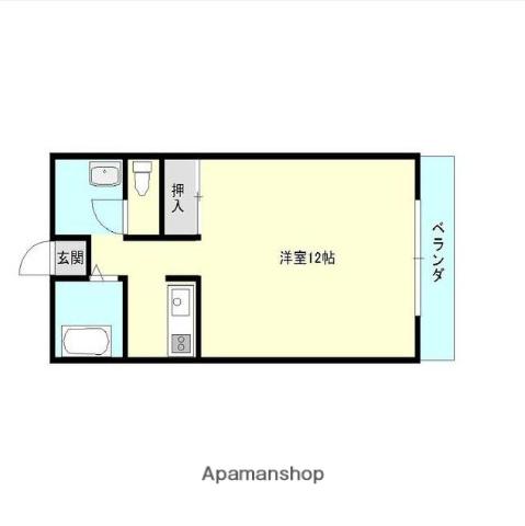 LIBERA90(ワンルーム/4階)の間取り写真