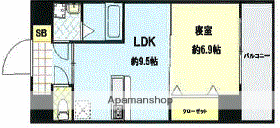 トレステーラDUVA(1LDK/2階)の間取り写真