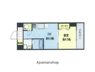 トレステーラ リデアル別府(1DK/7階)の間取り写真