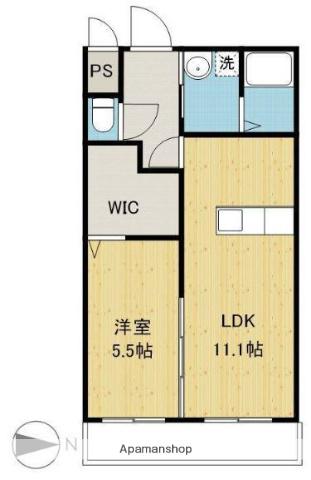ユーミーなでしこ2(1LDK/1階)の間取り写真