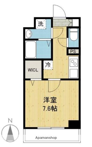 日豊本線 別府大学駅 徒歩18分 10階建 築3年(1K/8階)の間取り写真