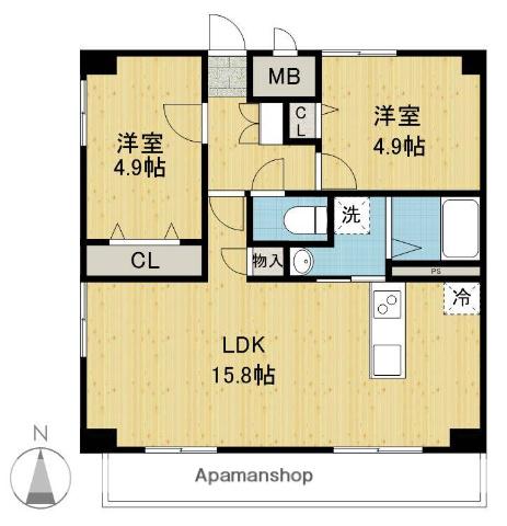 日豊本線 別府大学駅 徒歩18分 10階建 築3年(2LDK/10階)の間取り写真
