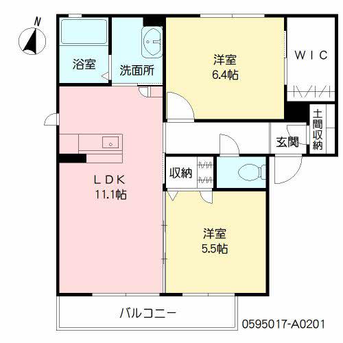 ジェイフラッツ(2LDK/2階)の間取り写真