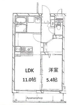 MAISON CATELLE(1LDK/1階)の間取り写真