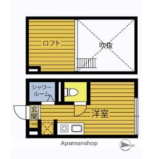 ディーシーキャビン(ワンルーム/1階)の間取り写真