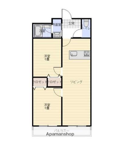 ALKOOMI(2LDK/3階)の間取り写真