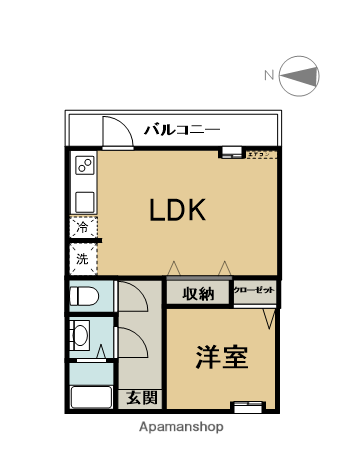 PBOX OTO(1LDK/1階)の間取り写真
