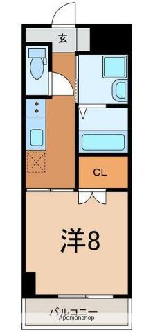  プランドール7号館(1K/11階)の間取り写真