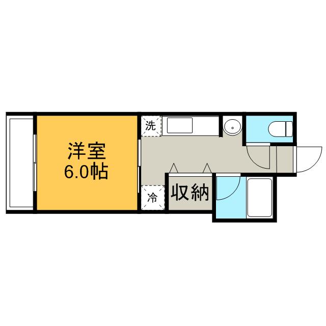 システィーナ石田(1K/1階)の間取り写真