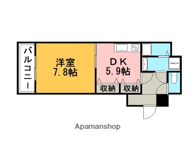 プリエ21(1DK/5階)の間取り写真