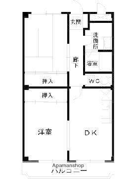 中須賀永井ビル(2DK/2階)の間取り写真