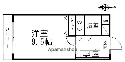 グリーンパーク一葉(1K/1階)の間取り写真