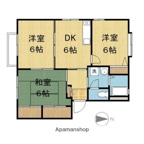 グランサイド安東(3DK/2階)の間取り写真