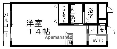 プレミール13番館(ワンルーム/2階)の間取り写真