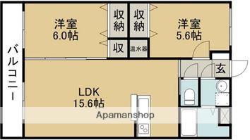 ユーミー須賀(2LDK/3階)の間取り写真