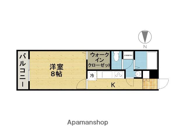 ヴェルジュ千代(1K/3階)の間取り写真