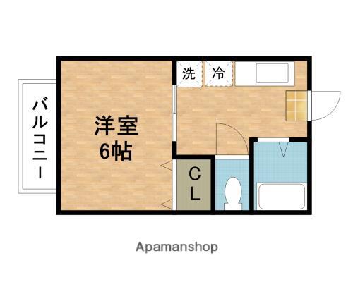 豊肥本線 大分大学前駅 徒歩13分 2階建 築30年(1K/2階)の間取り写真