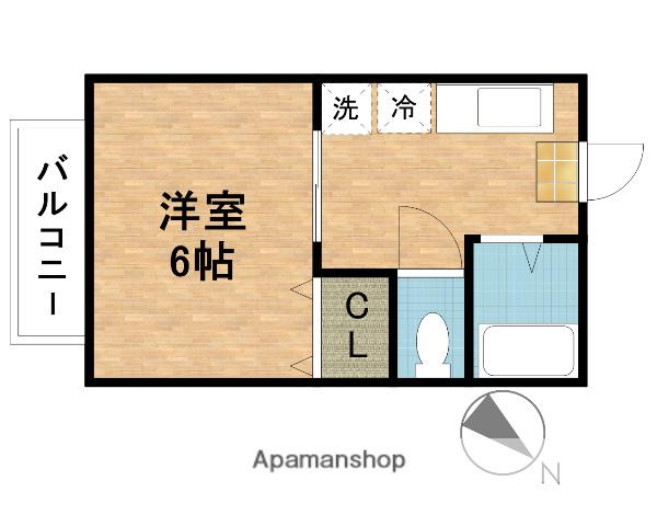 豊肥本線 大分大学前駅 徒歩13分 2階建 築30年(1K/1階)の間取り写真