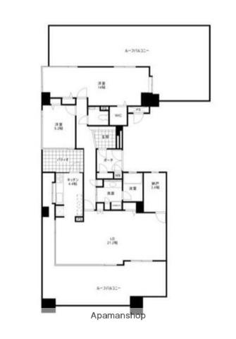 エイルマンション城崎(2LDK/14階)の間取り写真