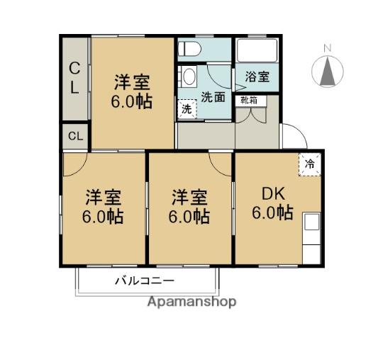 リリパットアーミー(3DK/2階)の間取り写真