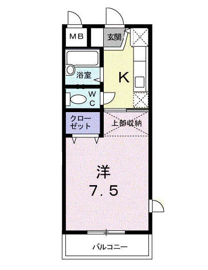 サージュ(1K/1階)の間取り写真