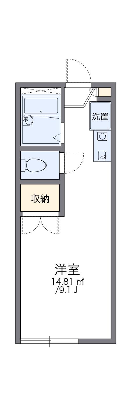 レオパレス KAI(1K/1階)の間取り写真