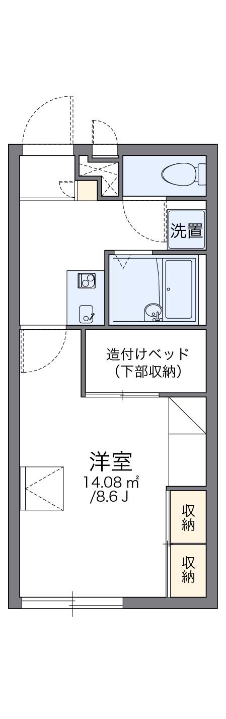 レオパレス藤A(1K/2階)の間取り写真
