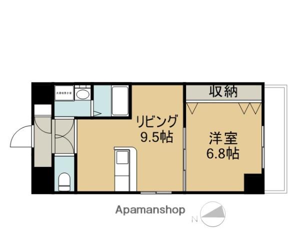 ペパーミント(1LDK/4階)の間取り写真