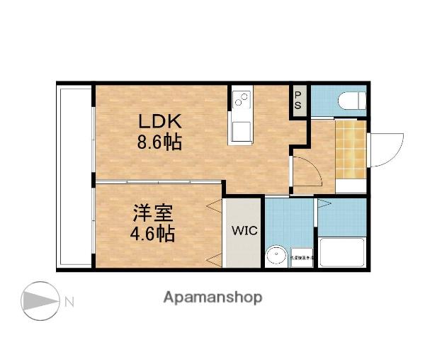 MARIA金池南(1LDK/2階)の間取り写真