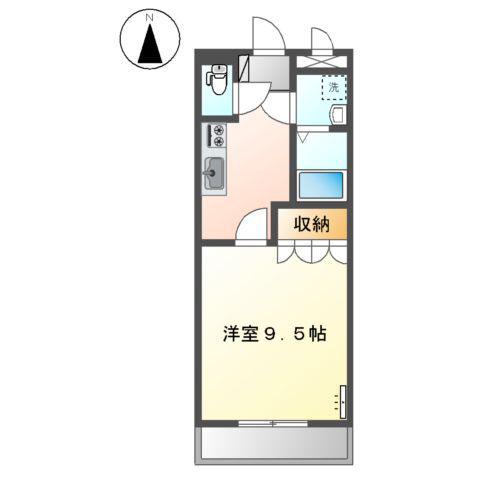 アメニティ市原(1K/1階)の間取り写真