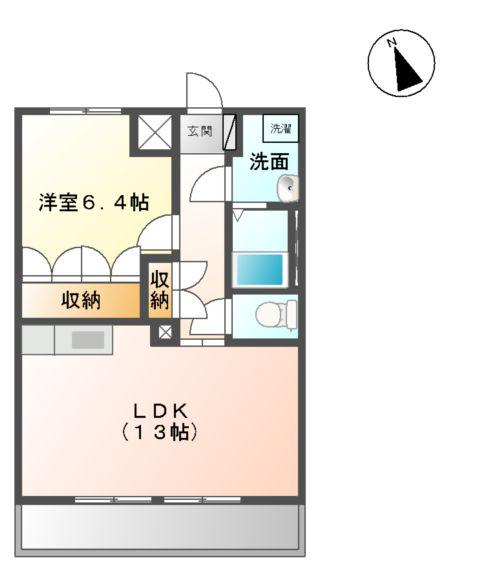 エル・アール横尾(1LDK/1階)の間取り写真