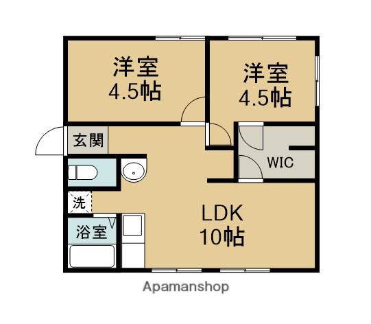 ミーツェ森(2LDK/1階)の間取り写真