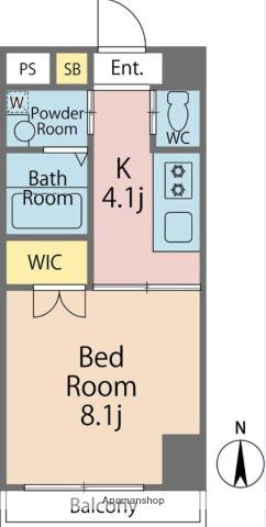 LA BRISE DOUCE(1K/7階)の間取り写真