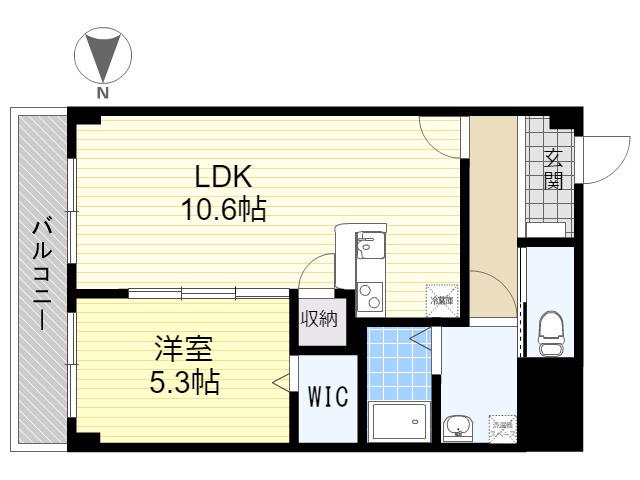 スカイメゾンⅤ(1LDK/3階)の間取り写真
