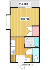 ONE-STAR(1K/2階)の間取り写真